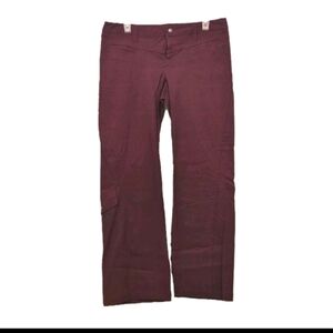 Athleta Dipper Cargo Hiking Women's Outdoor Lightweight Burgundy Size 8P Pants
